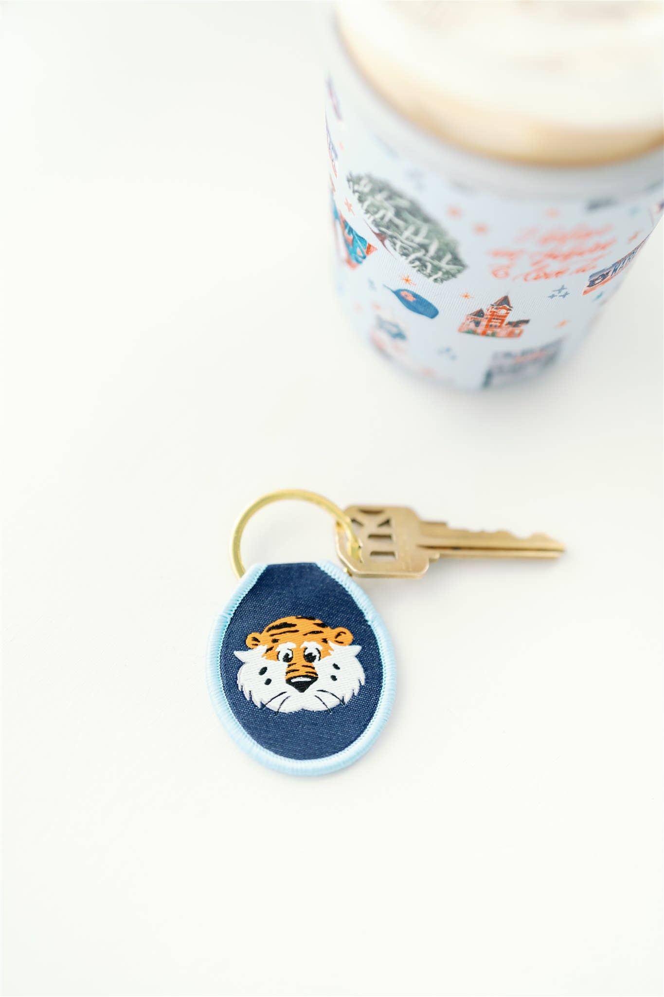 Gracefully Made Art Aubie Embroidered Keychain