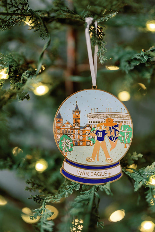 AuburnSnow Globe Ornament
