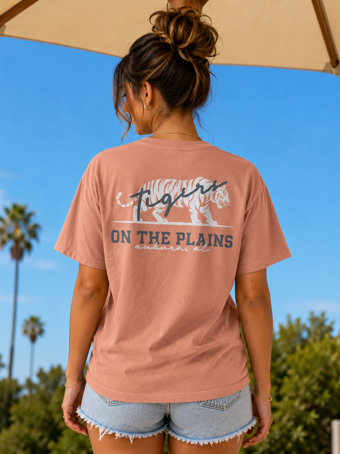 Tigers on the Plains Comfort Colors Tee | Terracotta + Denim