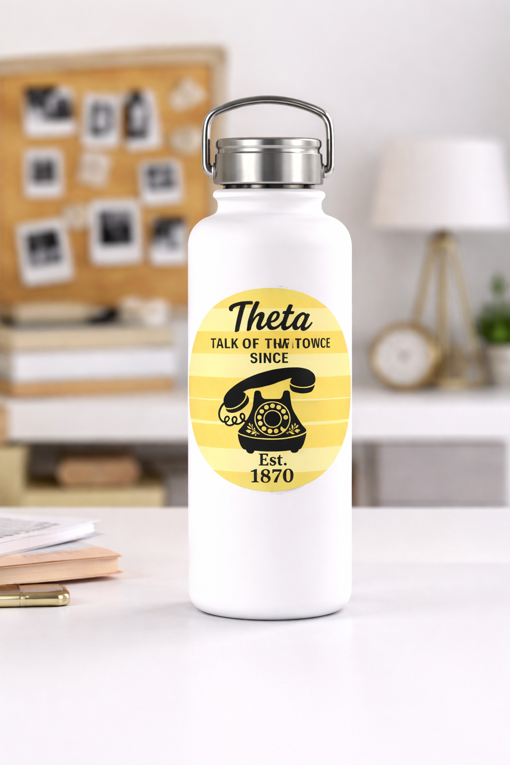 Kappa Alpha Theta Talk of the Town Sticker – Officially Licensed Theta Decal (3” Round)